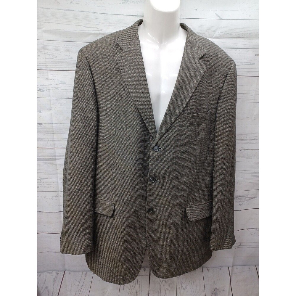 Versini Mens Italian Silk Sport Coat Blazer Suit Jacket Two Button XL 46
